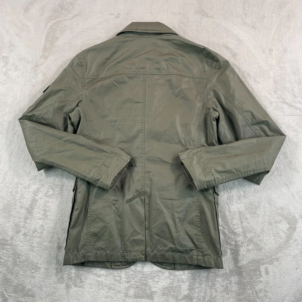 Banana Republic Olive Blazer‎ Jacket Men XS Seaweed Utility Safari Hybrid Zip Up